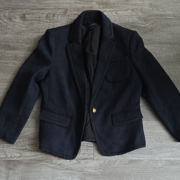 Ann Taylor Women's Navy Blazer with Gold Button - Picture 1 of 3